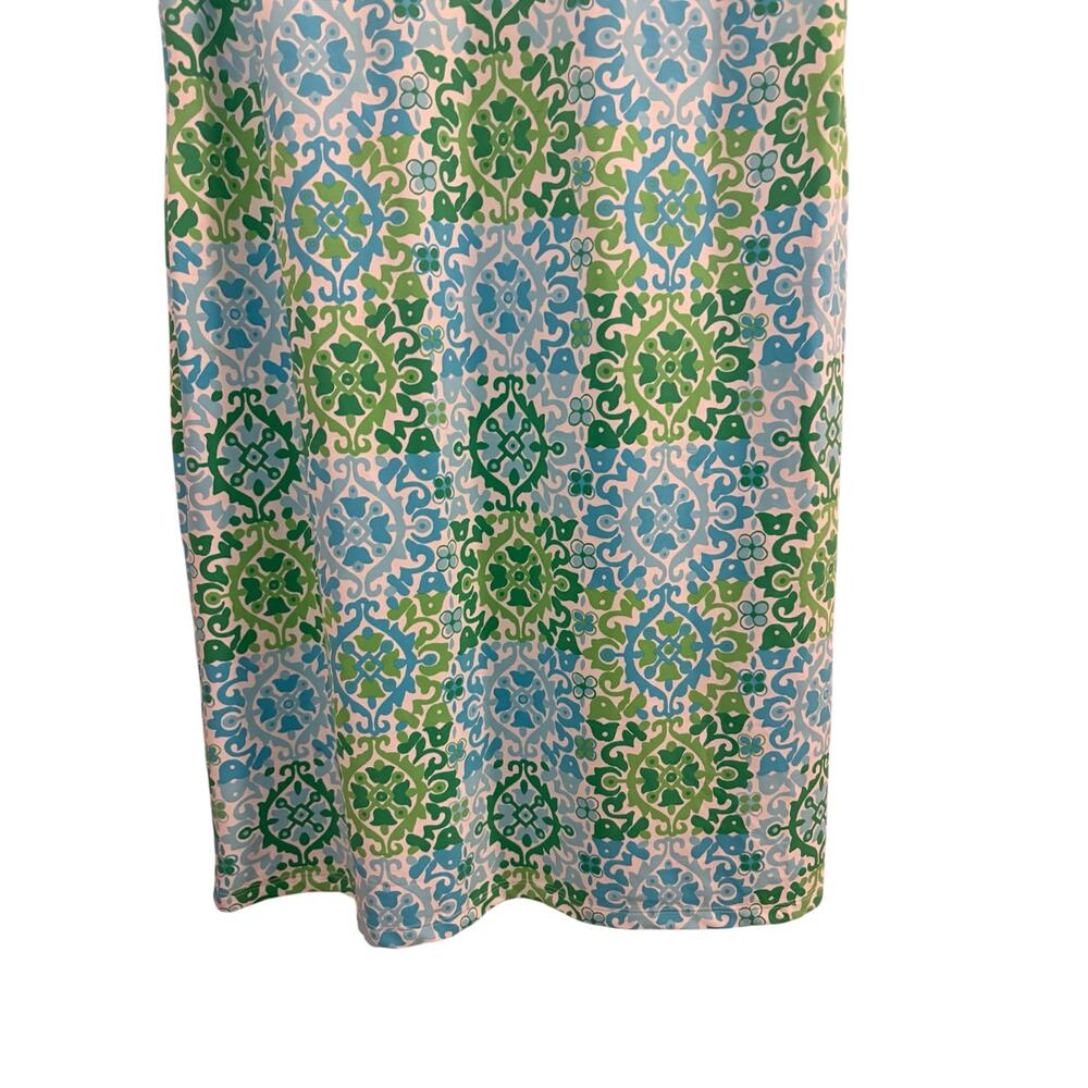 Talbots Medallion Jersey Polo Dress S Lightweight Flowy Airy Effortless - Picture 3 of 7